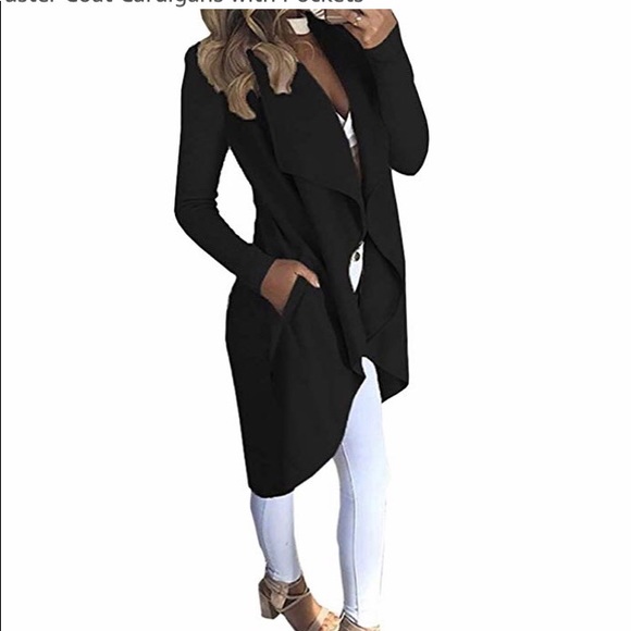 Jackets & Blazers - 🍁Draped Black Cardigan Jacket 🧥 New!!